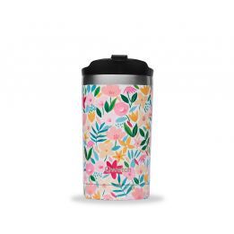 Taza de Cafe QWETCH Isotermica Inox 300ml Flora Pink